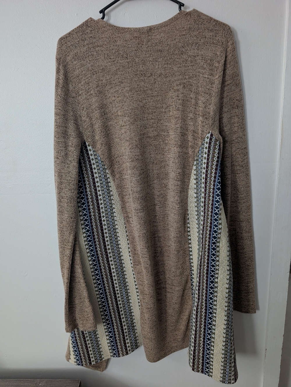 Skonhet Geometric Aztec Print Open Front Cardigan Sweater Size M - Picture 5 of 5